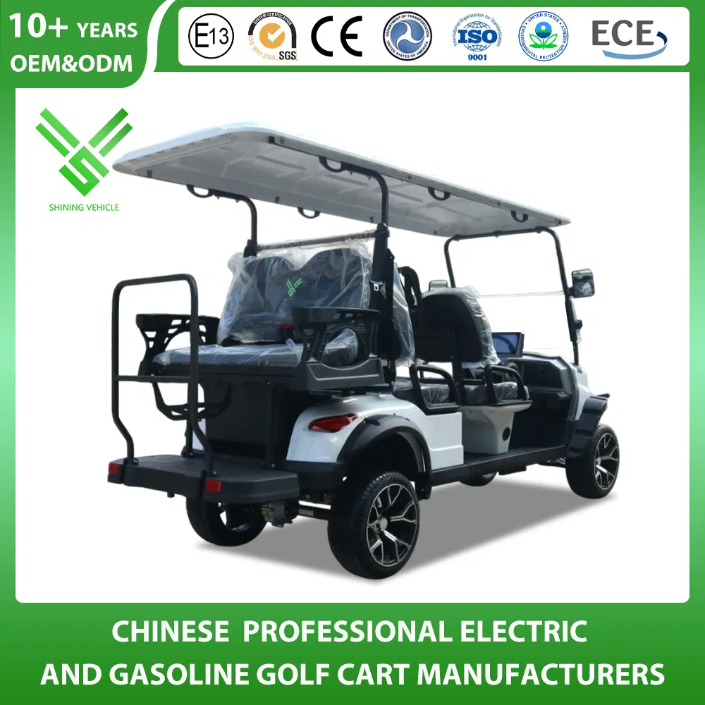 Shininglsv 6 Seat 48V Lithium Resort Shuttle Transport Vehicle Golf Cart