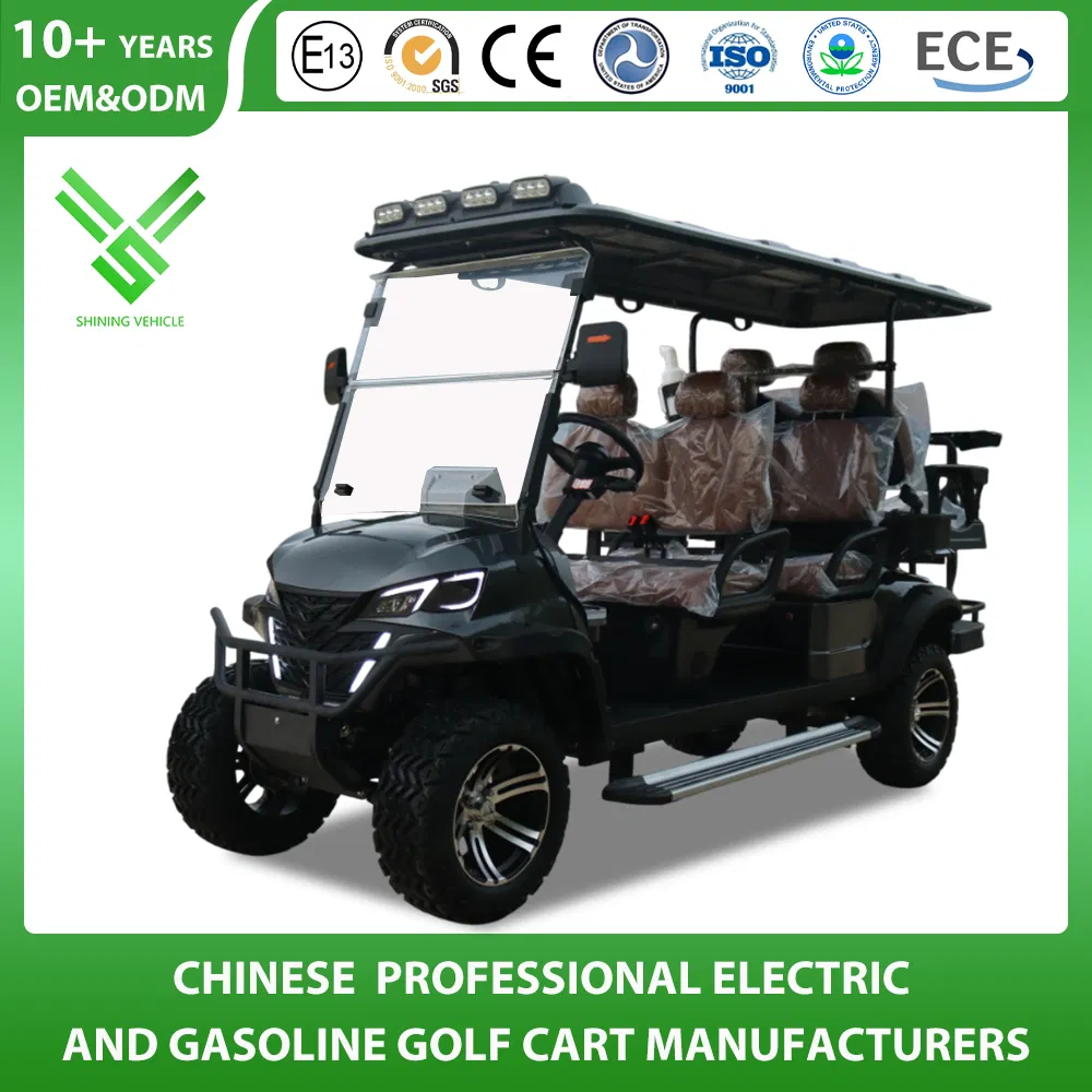 Golf Cart Manufacturer New Design Strong Power Lithium Battery 2+2/4+2/6+2 Seats 2/4/6/8 Person Hunting Tourist Car Electric 48V/72V Lifted Club Offroad Buggy