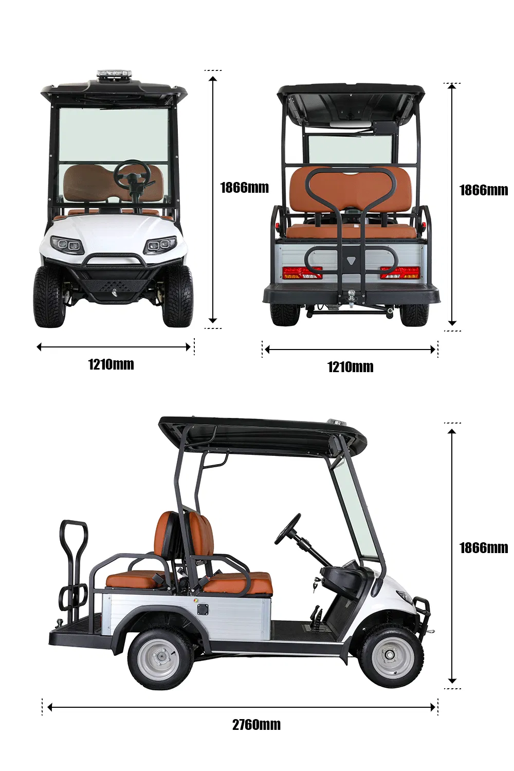 Luxury Design Custom Fancy 48 Volt Golf Cart
