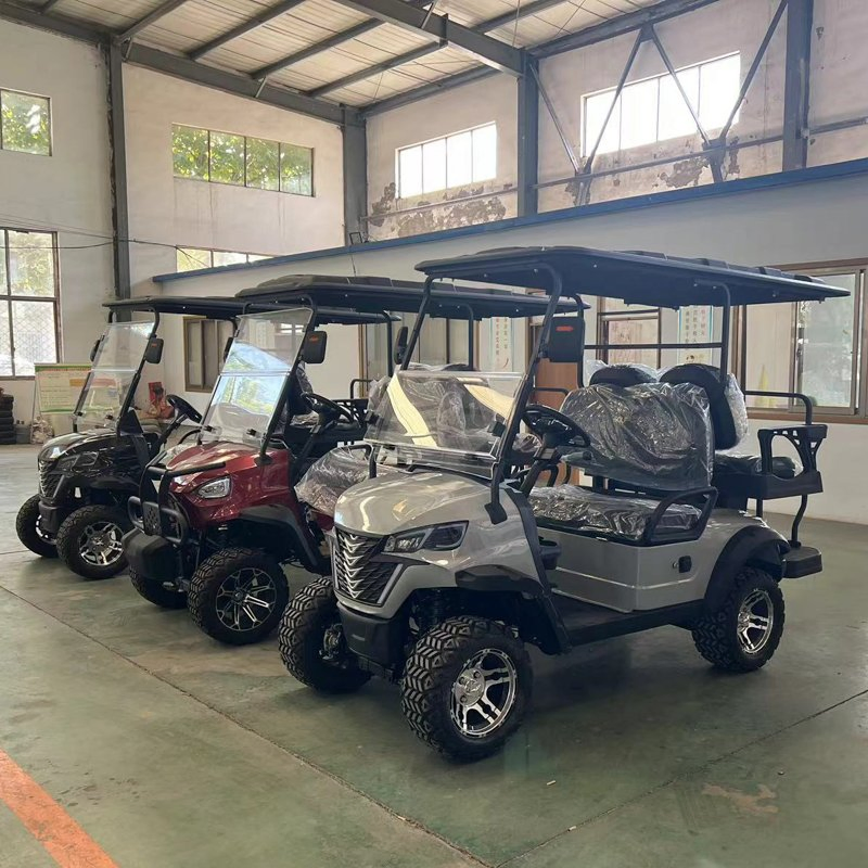 6 Seater Folding Windshield 72V Lithium Battery off Road Electric Golf Cart Rough Terrain