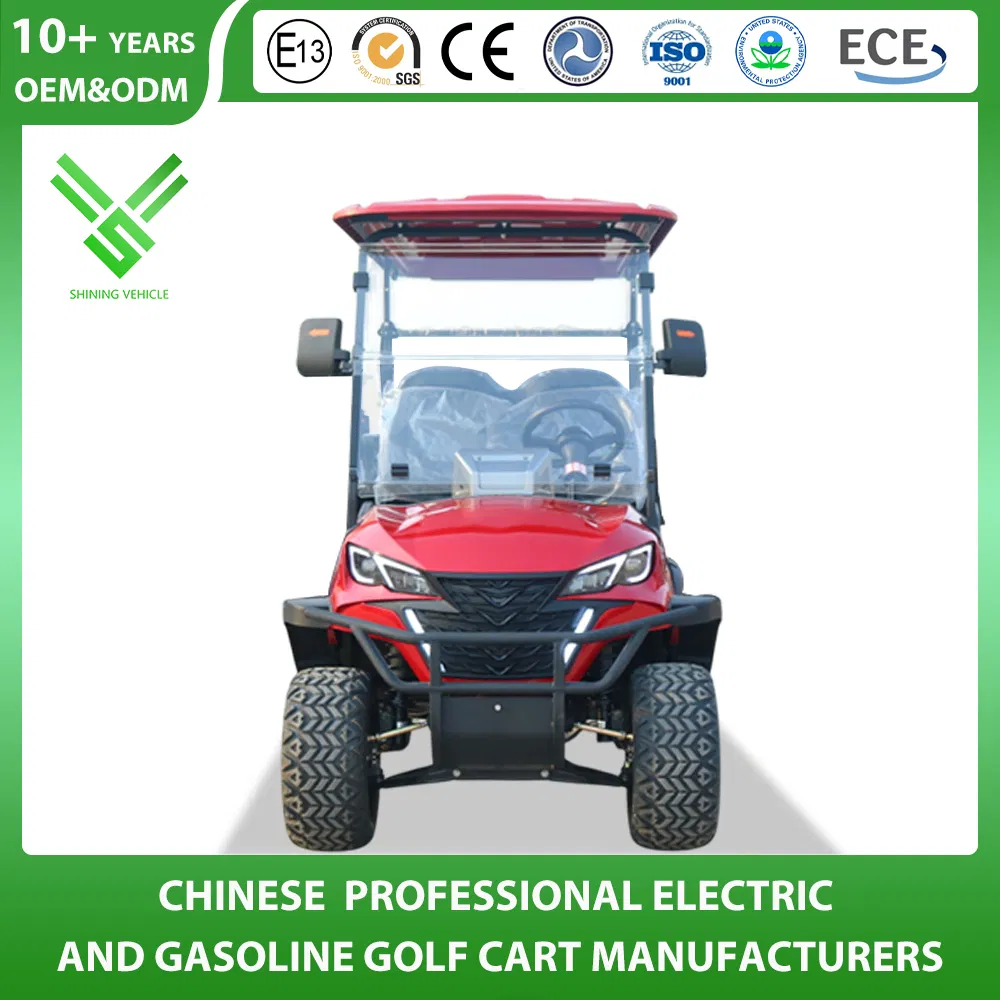2/4/2+2 Seater/Seat Sightseeing 48V 72V Solar/Lithium Utility Club High Chassis Car Customized Electric Hunting Trolley Offroad Buggy Tour Golf Cart Factory