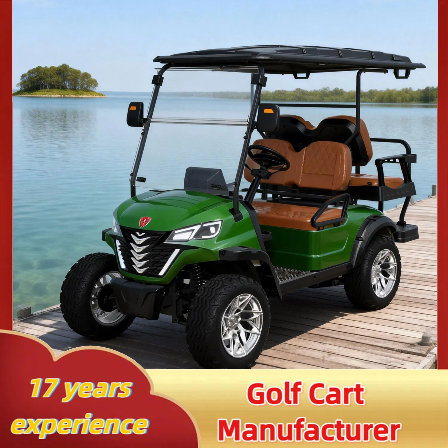 Zlingcar 4 Seater Electric Golf Cart Internal Shuttle for Airports Employee Commute Cart Made in China