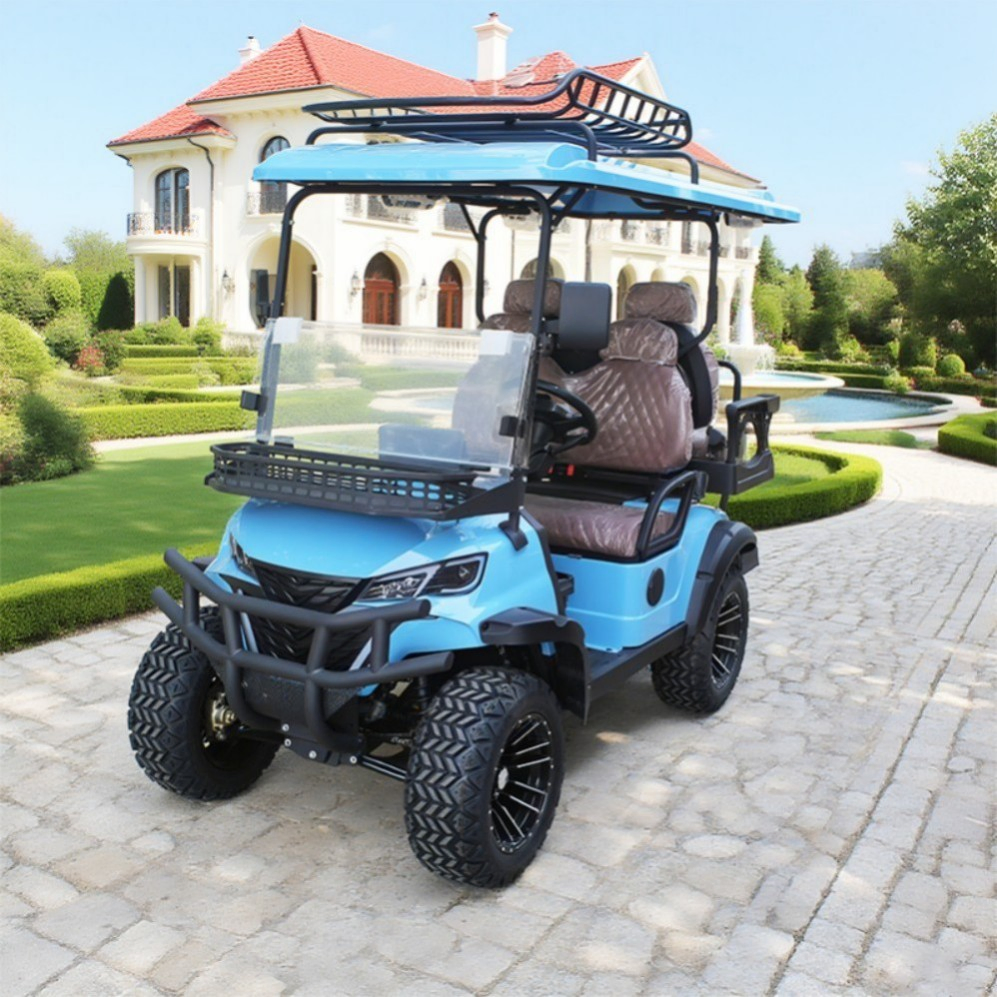 Manufacturer Custom Luxury 2+2 Seat Electric off-Road Golf Cart Buggy with 48V Battery Voltage