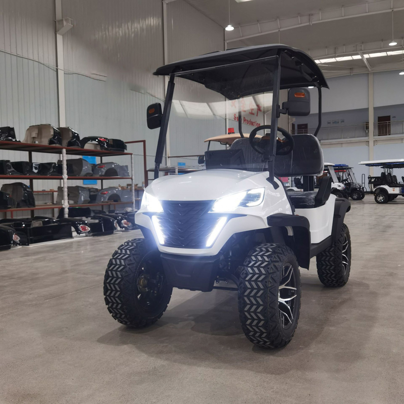 6 Seater Folding Windshield 72V Lithium Battery off Road Electric Golf Cart Rough Terrain