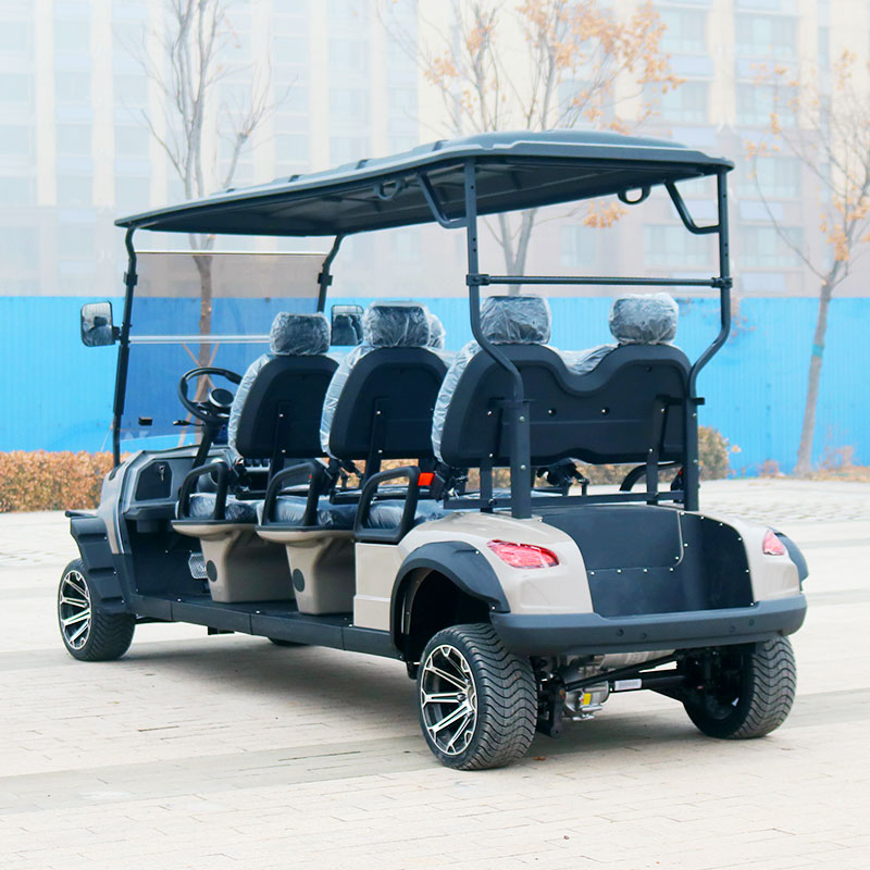 Luxury 6 Seater Electric Golf Cart with Roof and LED Lights for Hotel Resort and VIP Shuttle Use
