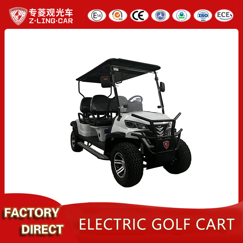 Custom Luxury Golf Cart 4-Wheel 60V Battery 4 Seater Lifted Electric Buggy Stock AC Motor 30-50km/H