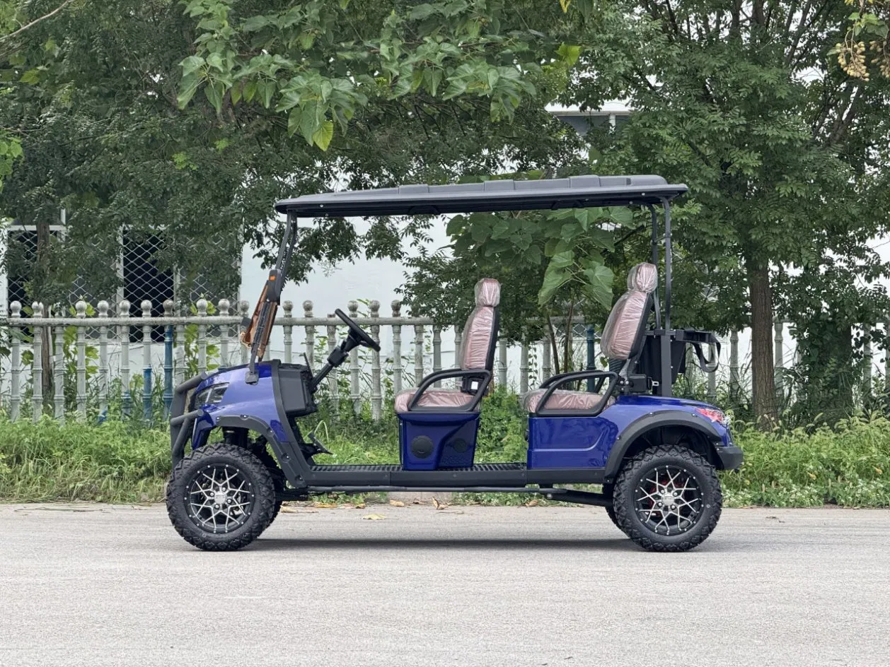 Four Seat Electric Golf Cart for Commercial Resort Hotel Campus Shuttle
