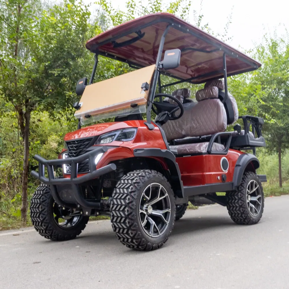 Custom Confortable Mini Small Cart 4 Seats 4 Passengers Electric Lifted Luxury Golf Cart with Lithium Battery