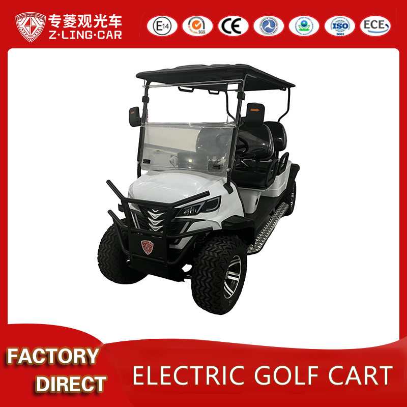 Custom Luxury Golf Cart 4-Wheel 60V Battery 4 Seater Lifted Electric Buggy Stock AC Motor 30-50km/H