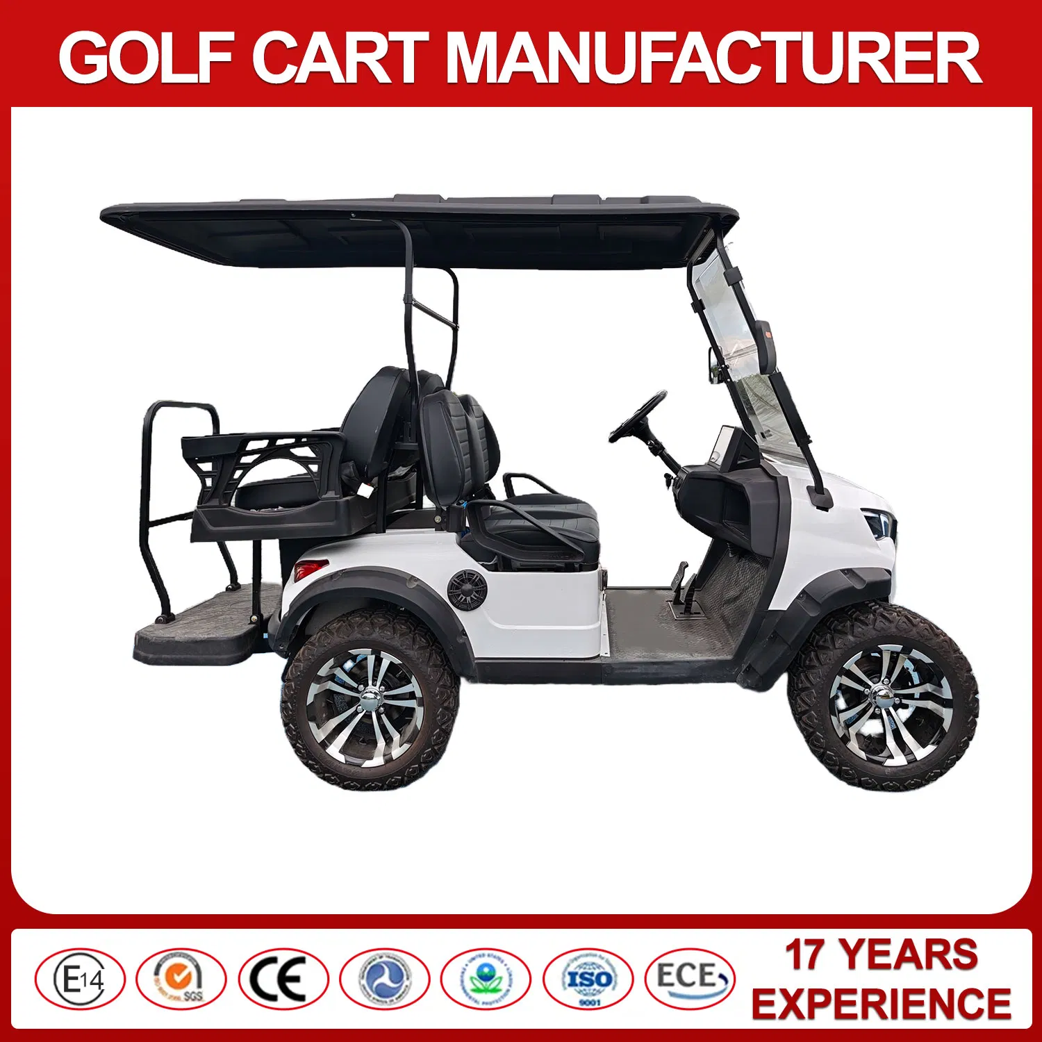 New Energy Electric Golf Cart 4-Seater Lithium Iron Phosphate 60km Range Hotel &amp; Resort Shuttle Cart
