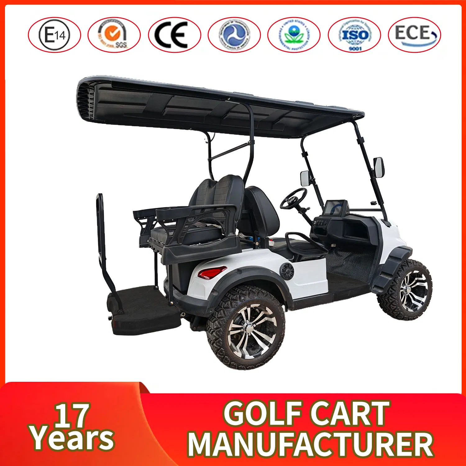 Adaptable 4-Seater Electric Golf Cart for Hotel, Park &amp; Industrial Zone Transport