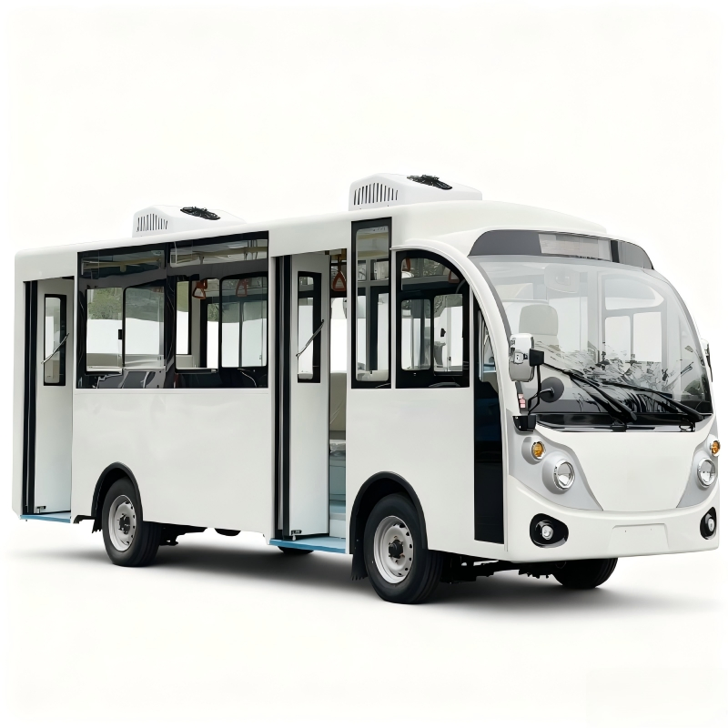 Close 23 Seater Passenger City Vehicle Tourist Shuttle Electric Mini Sightseeing Bus Cart with Air Conditioner for Sale