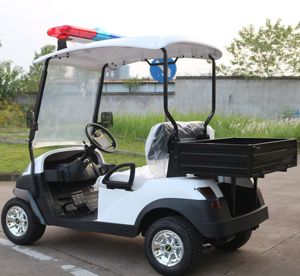 High-Efficiency Electric Security Golf Cart with Cargo Box, Designed for Patrol and Logistics Operations