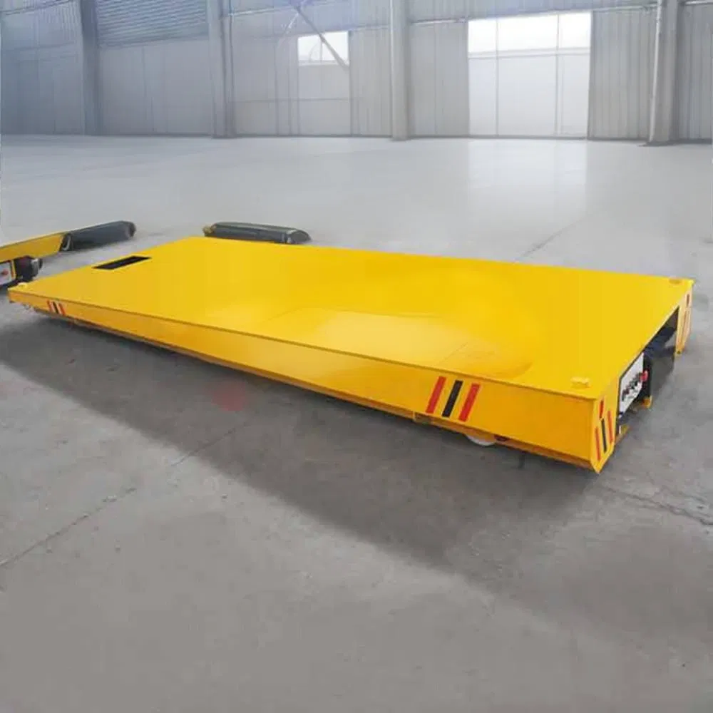 Industrial 30t Electric Flat Cart for Coil Yard Transport with Rail System