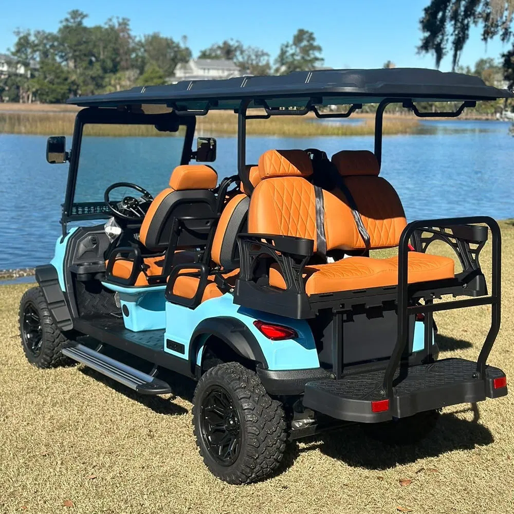 Factory Direct Sales 4+2 Seater Electric off-Road Golf Cart Resort Reception Shuttle Car