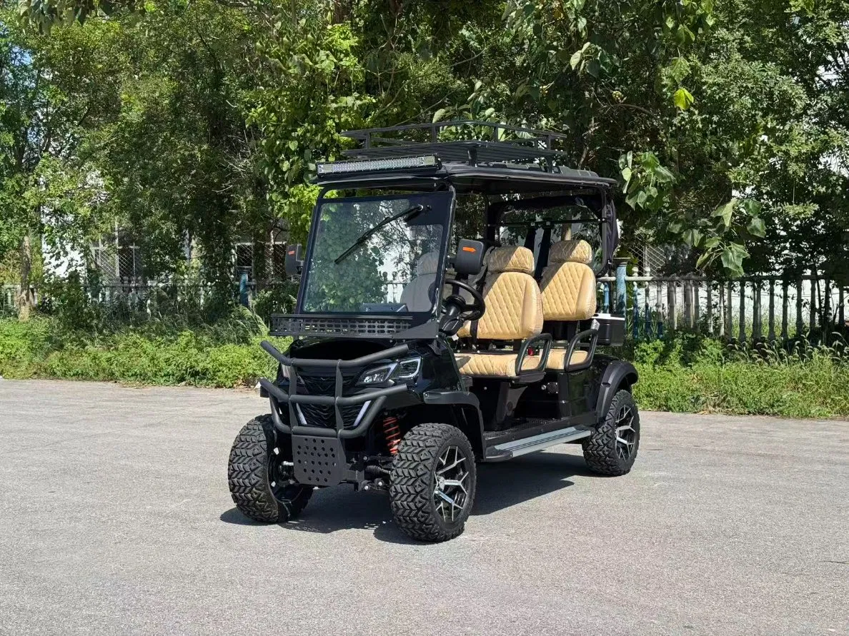Four Seat Electric Golf Cart for Commercial Resort Hotel Campus Shuttle