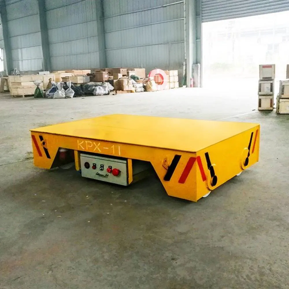 Industrial Rail Transfer Cart with Remote Control for Factory Transport