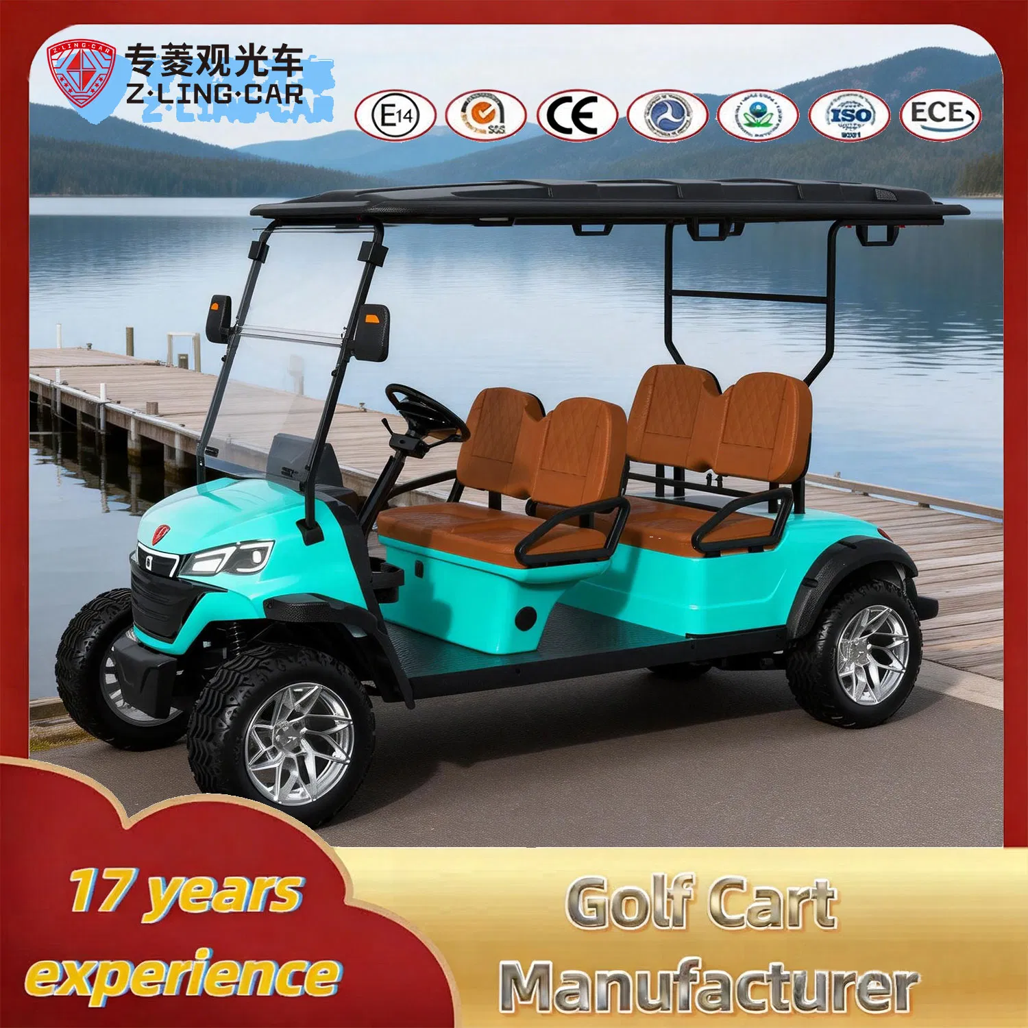 Zlingcar 4 Seat Electric Golf Cart Golf Course Fleet Procurement Large Order Discount