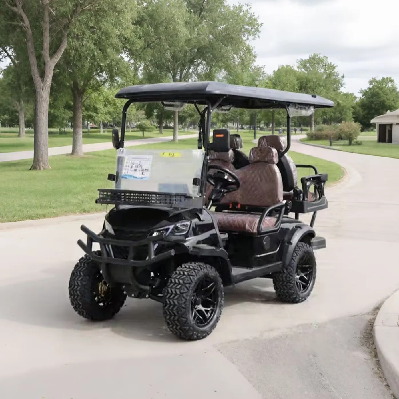 Security Patrol Golf Cart with Cargo Bed