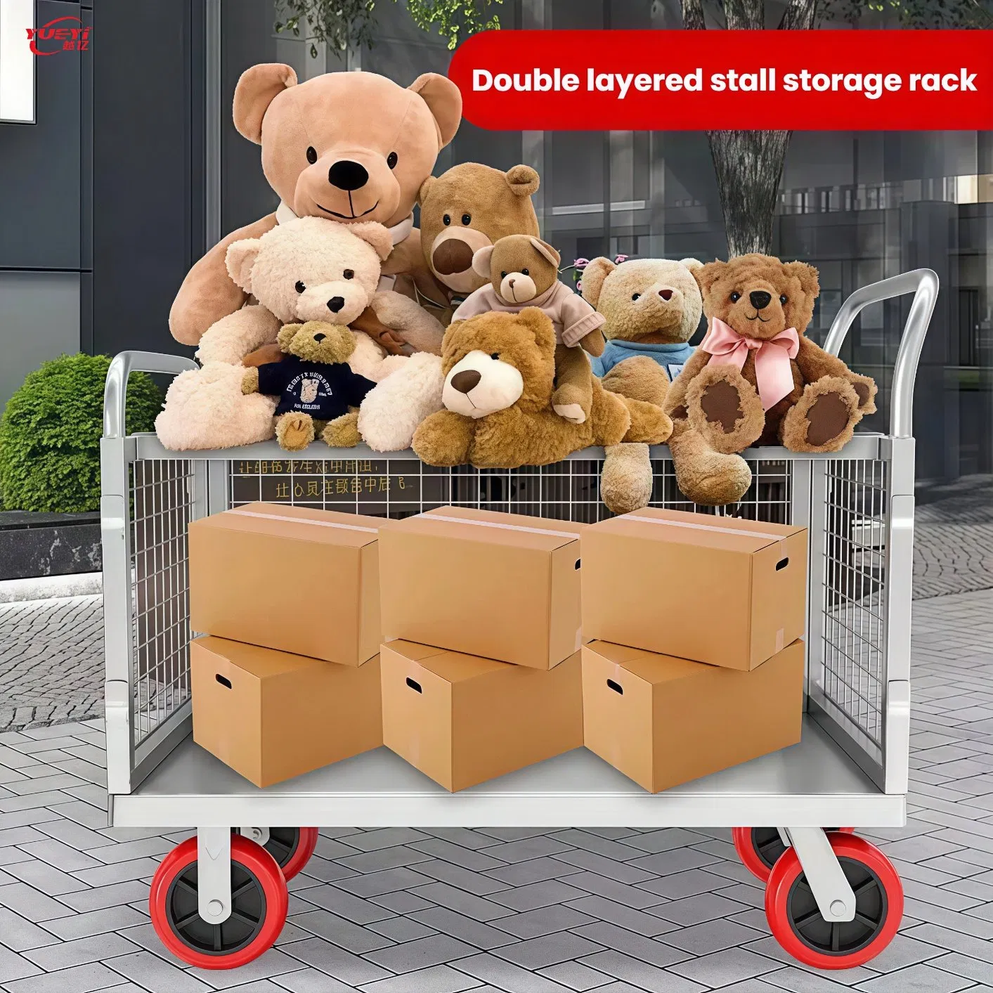 Heavy Duty Industrial Transport Cart for Efficient Material Handling and Warehouse Logistics Large Capacity Metal Roll Containers