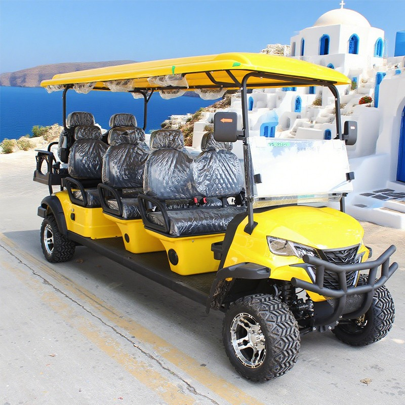 New Design Electric Shuttle Bus Customized 8 Seats Electric Car for Hotel &amp; Airport 8 Seater Golf Cart for Sale