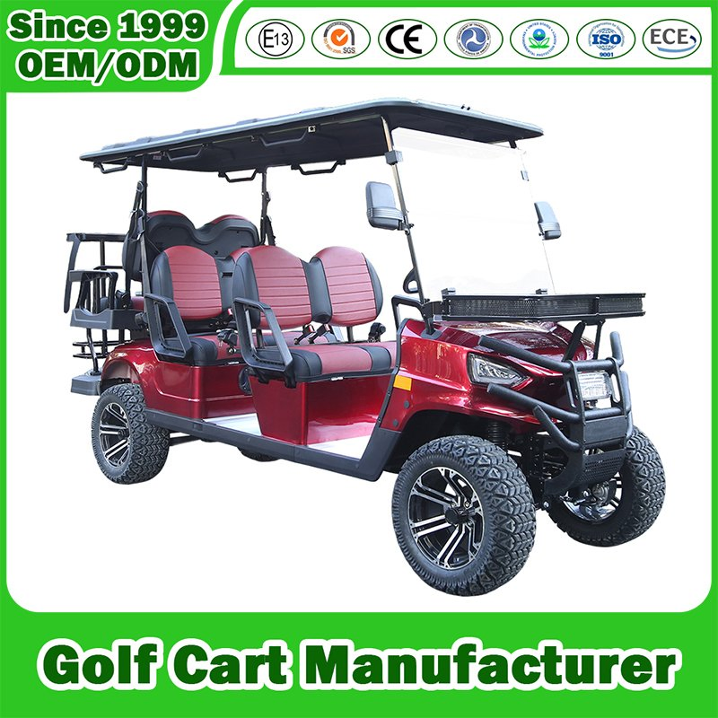Golf Cart Manufacturer Electric 2+2/4+2/6+2 Seats 2/4/6/8 Person Sighting Shuttle Street Legal 48V/72V Lithium Lifted Utility Offroad Hunting Buggy Club Car