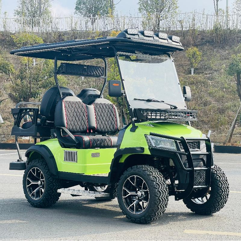 Custom Multifunction Equipped with Ambient Lights and Spotlights Farm Utility off Road Vehicle Gas or Electric Mini Golf Cars 4 Person Golf Cart