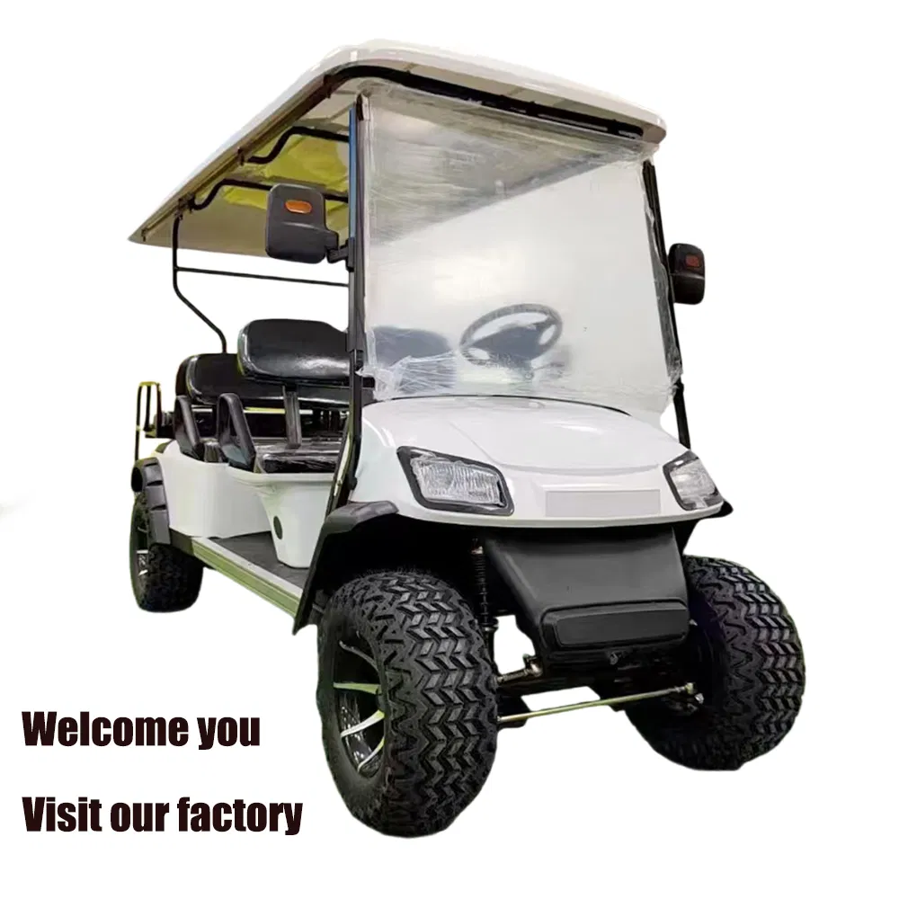 Resort Use Electric Golf Cart Shuttle Sightseeing Bus 4 Seaters Golf Cart