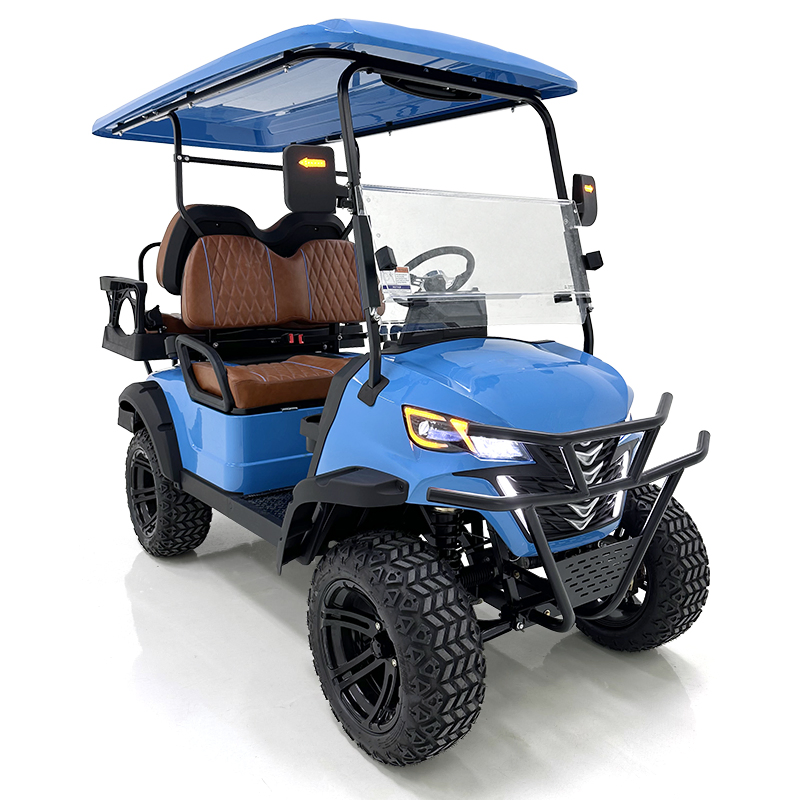 Ultra Quiet Anti - Roll Bars Electric Golf Cart with High-Back Rest