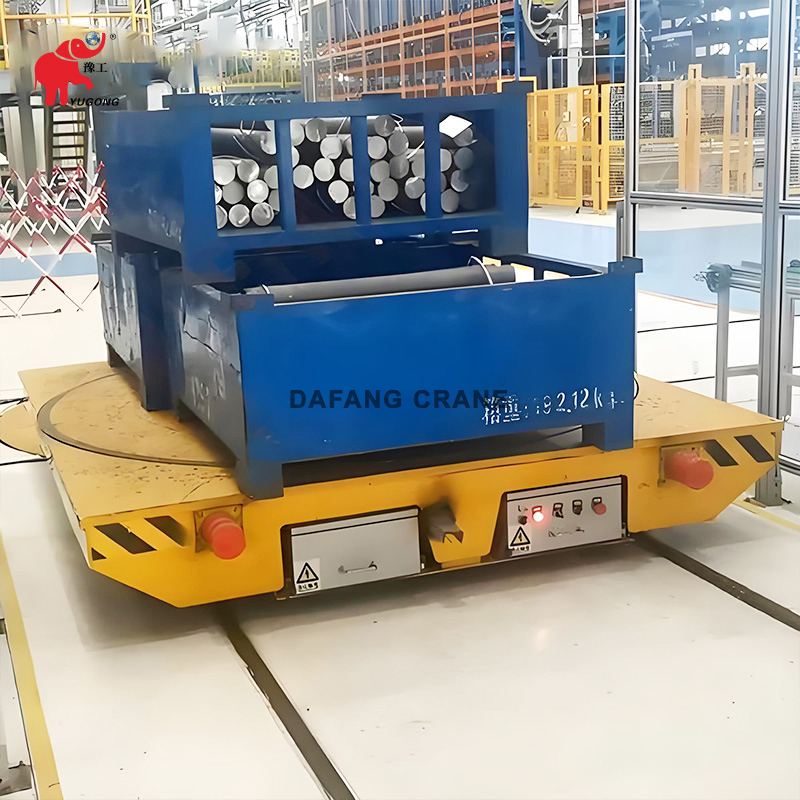 Industrial Grade Track Based Transport Vehicle Stable Load Movement Workshop Production Line Material Flow Control Automated Reliable Rail Transfer Cart