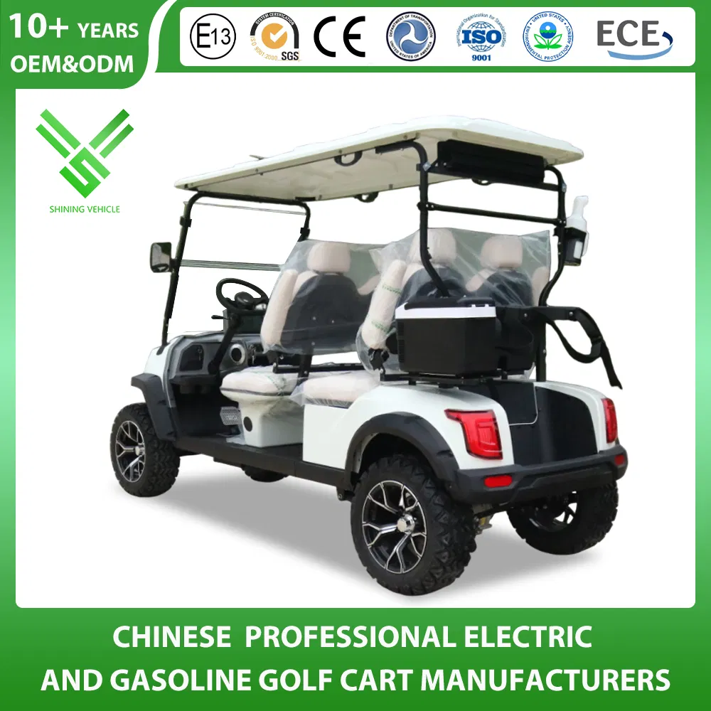 Electric Lithium/Lead Acid Battery Sightseeing Hunting off Road Club Car 48V 72V Street Legal Utility Mini Trolley Lifted Golf Cart Manufacturer with CE DOT