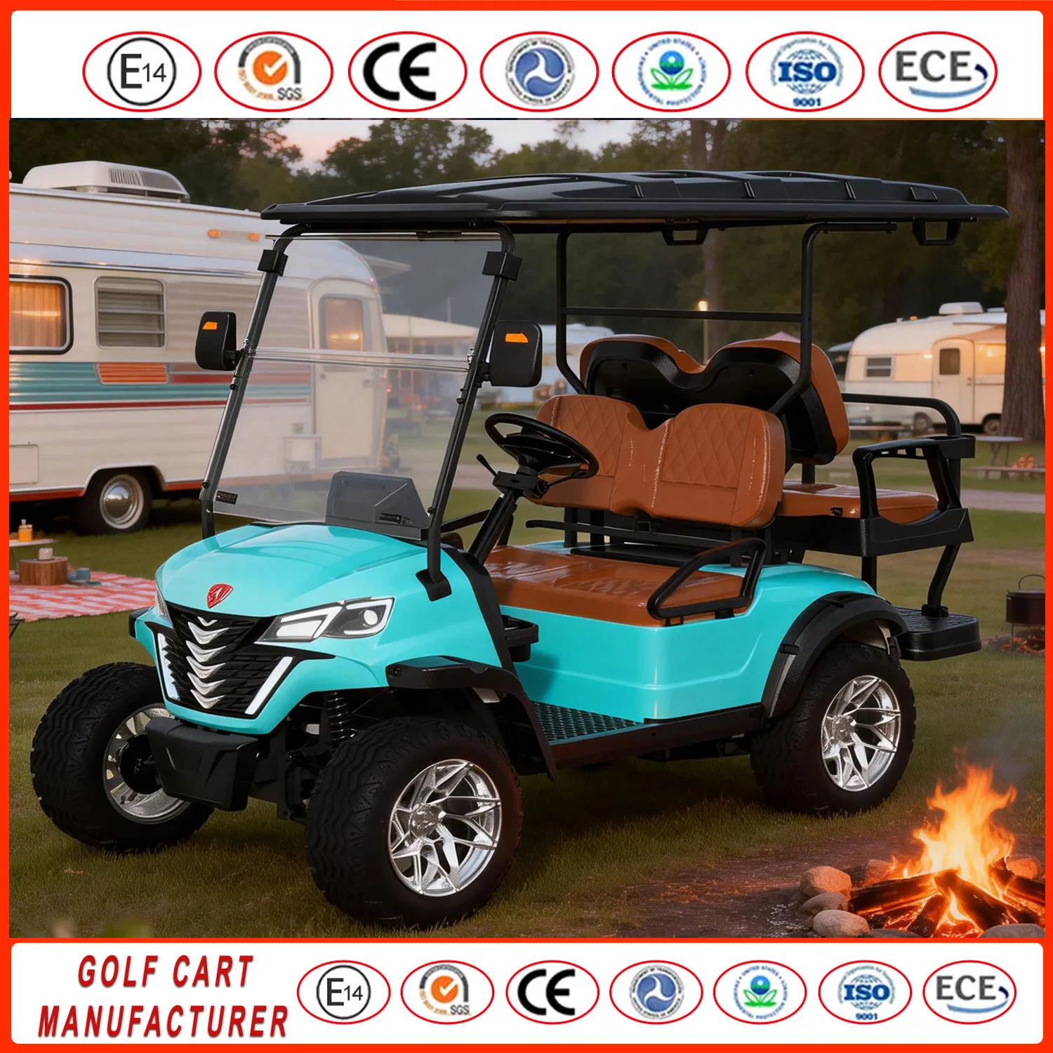 Zlingcar Scenic Spot Dedicated 4-Seater Electric Golf Cart Price Tourist Transfer Shuttle Resort Reception Cart From China