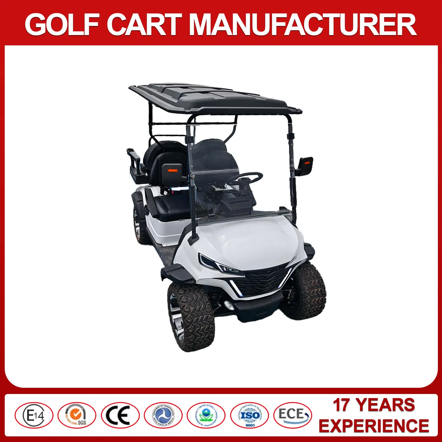 New Energy Electric Golf Cart 4-Seater Lithium Iron Phosphate 60km Range Hotel &amp; Resort Shuttle Cart