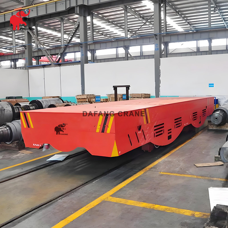 Industrial Grade Track Based Transport Vehicle Stable Load Movement Workshop Production Line Material Flow Control Automated Reliable Rail Transfer Cart