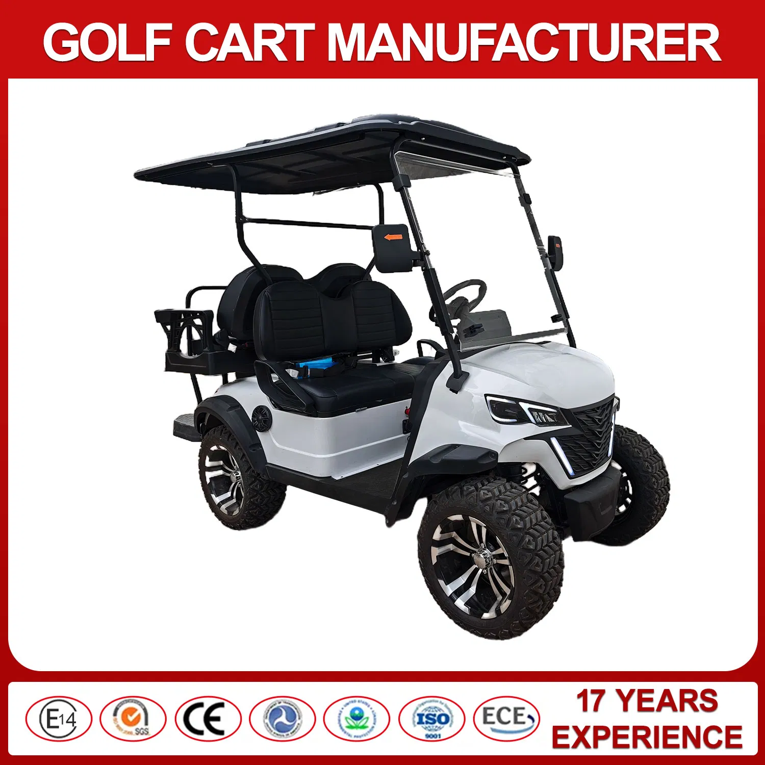 New Energy Electric Golf Cart 4-Seater Lithium Iron Phosphate 60km Range Hotel &amp; Resort Shuttle Cart