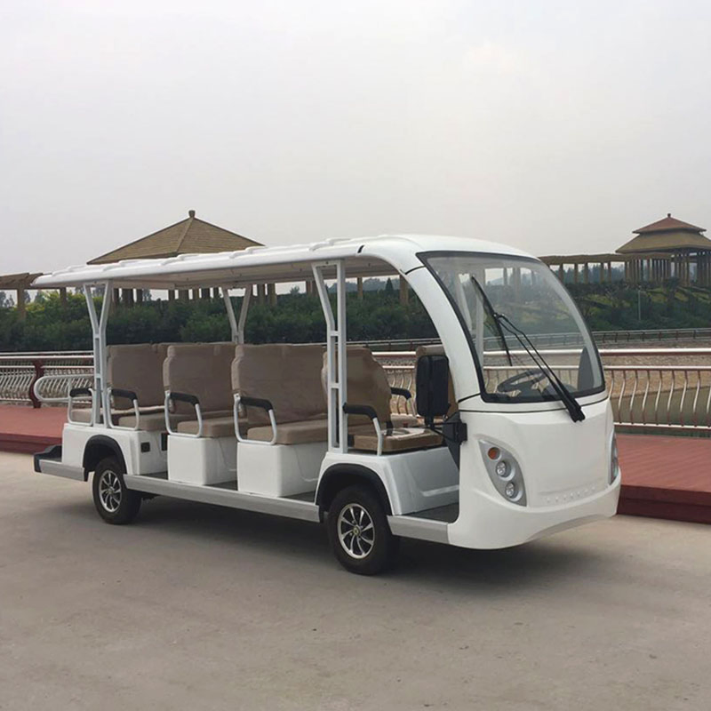 14 Seats Electric Open Mini Shuttle Tour Tourist Airport Lead-Acid Battery Customized Sightseeing Bus with Approved Calssic Cart