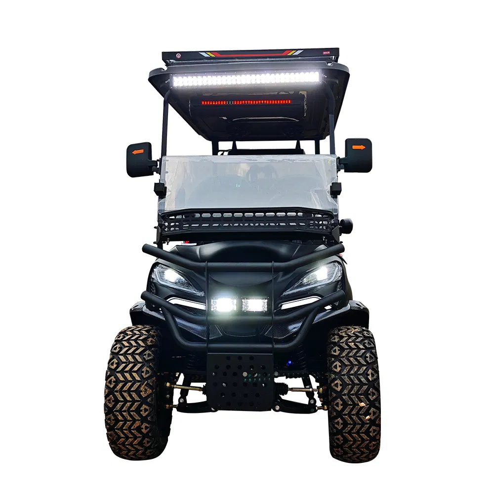 All Terrain Lifted Cheap Small Electric Sightseeing Club Buggy Carply Lithium Battery Facing Foward 2+2/4/6 Seater Person 48/60/72V off Road Golf Cart