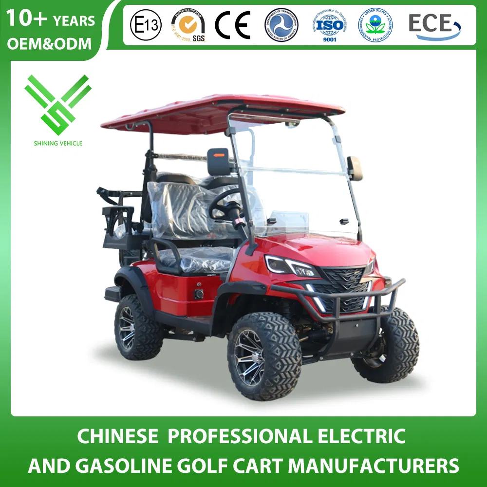 2/4/2+2 Seater/Seat Sightseeing 48V 72V Solar/Lithium Utility Club High Chassis Car Customized Electric Hunting Trolley Offroad Buggy Tour Golf Cart Factory