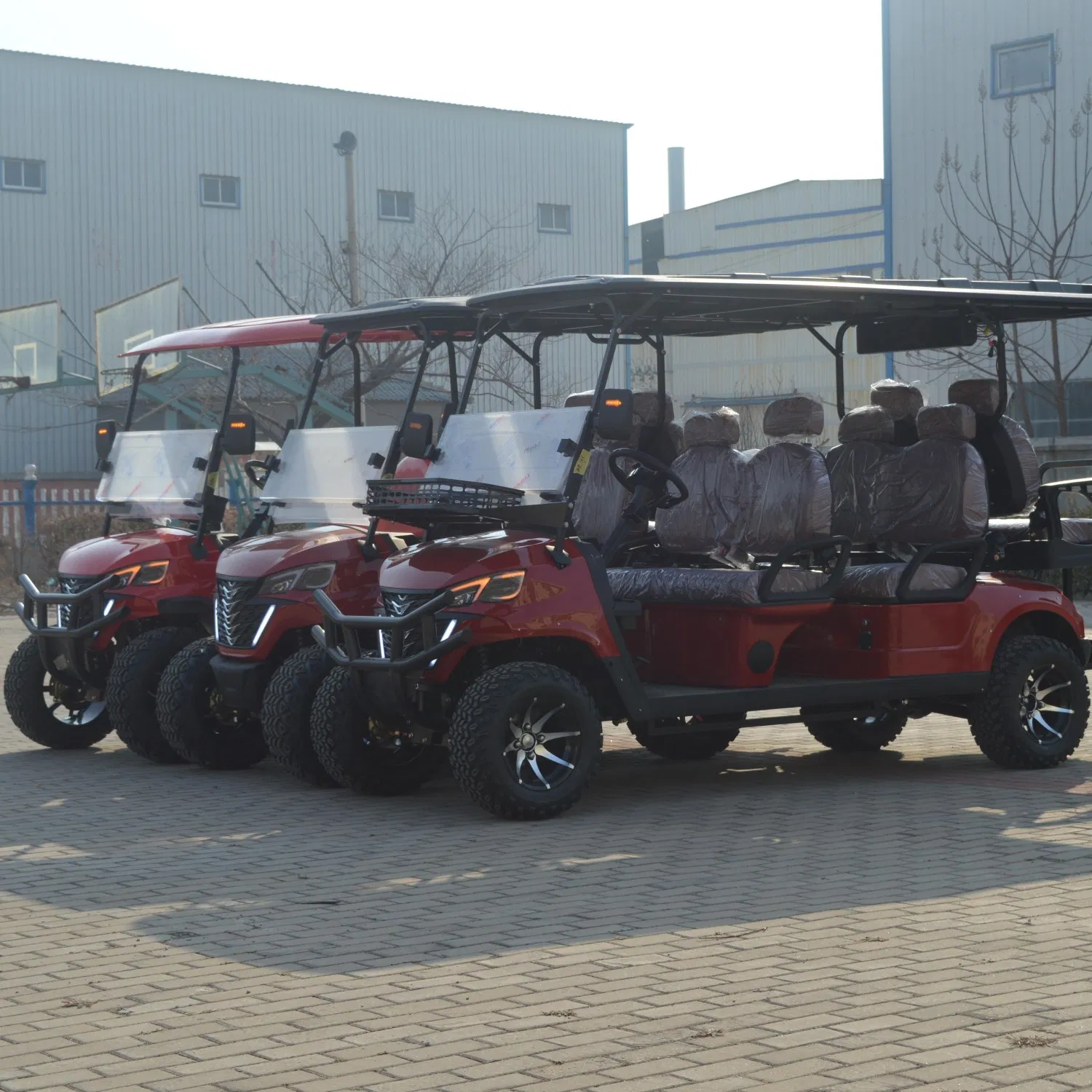 72V Lithium Battery Solar 6 Seaters off Road Electric Street Legal Luxury Golf Cart Buggy