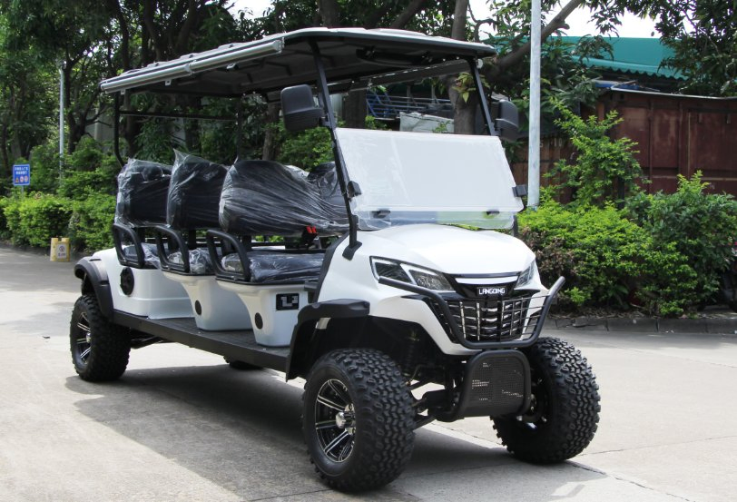 Chinese Custom Golf Car Cars Luxury 48V Lead-Acid Battery 6 Person 6 Seater Seat Electric Golf Cart