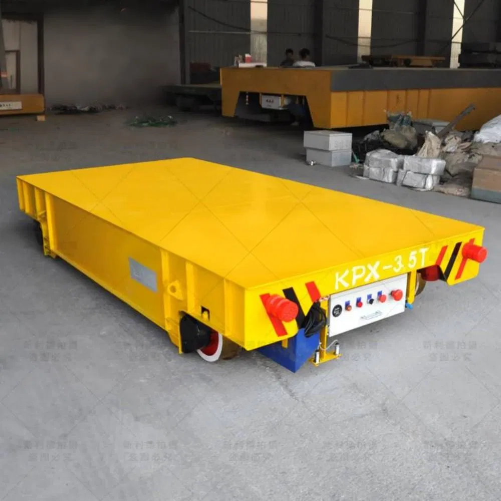 Industrial Rail Transfer Cart with Remote Control for Factory Transport