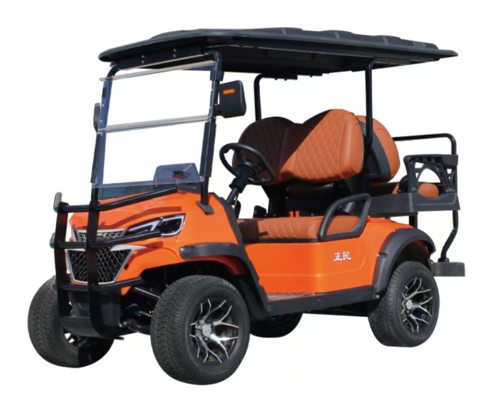 Electric 4 Passenger Golf Cart Power Steering for Sightseeing Farm Utility Tasks