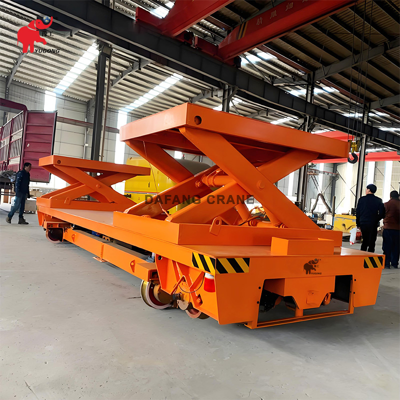 Industrial Grade Track Based Transport Vehicle Stable Load Movement Workshop Production Line Material Flow Control Automated Reliable Rail Transfer Cart