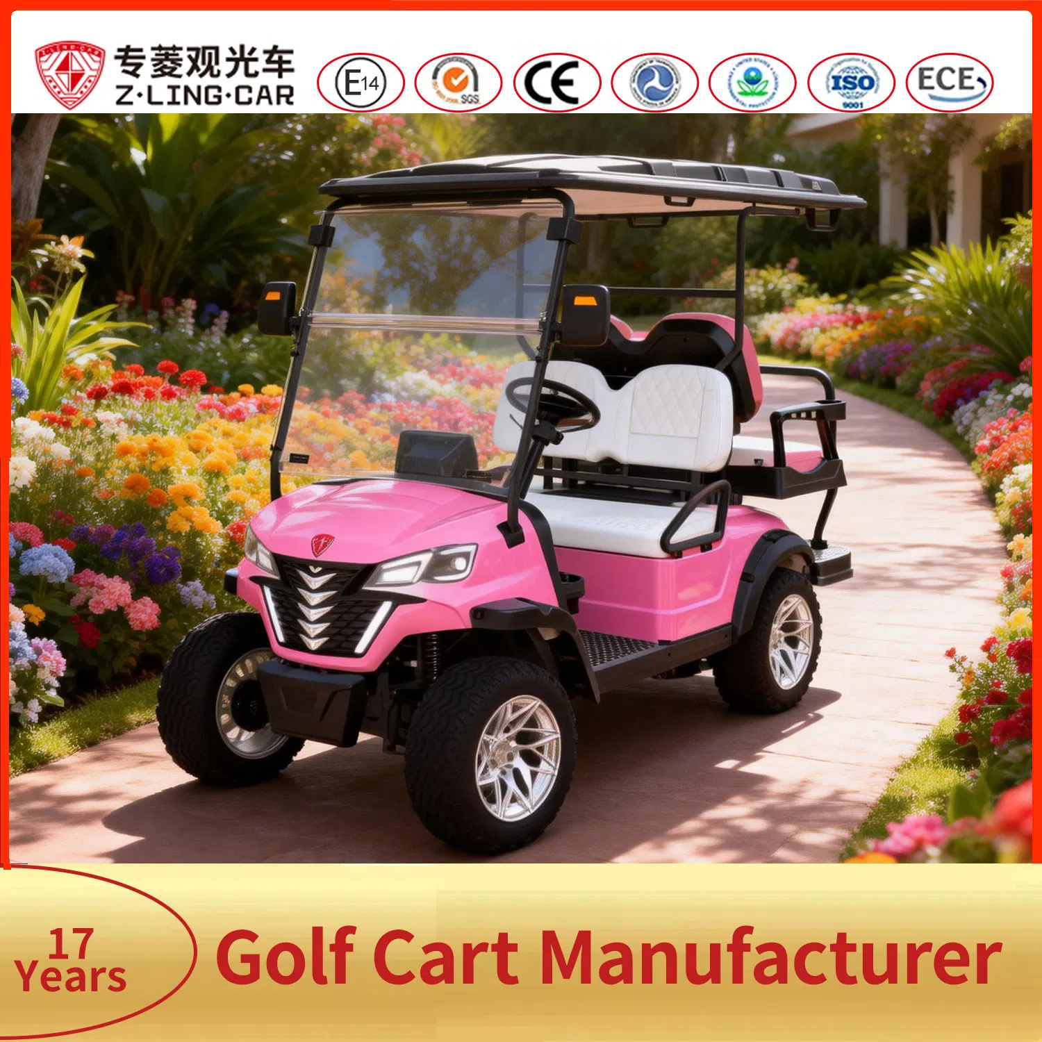 Zlingcar Gated Community Lsv Street Legal 4 Seater for Neighborhood Mobility and Social Rounds