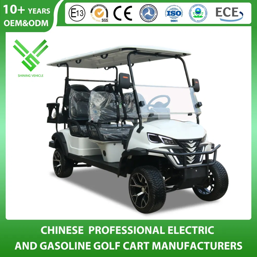 Shininglsv 6 Seat 48V Lithium Resort Shuttle Transport Vehicle Golf Cart