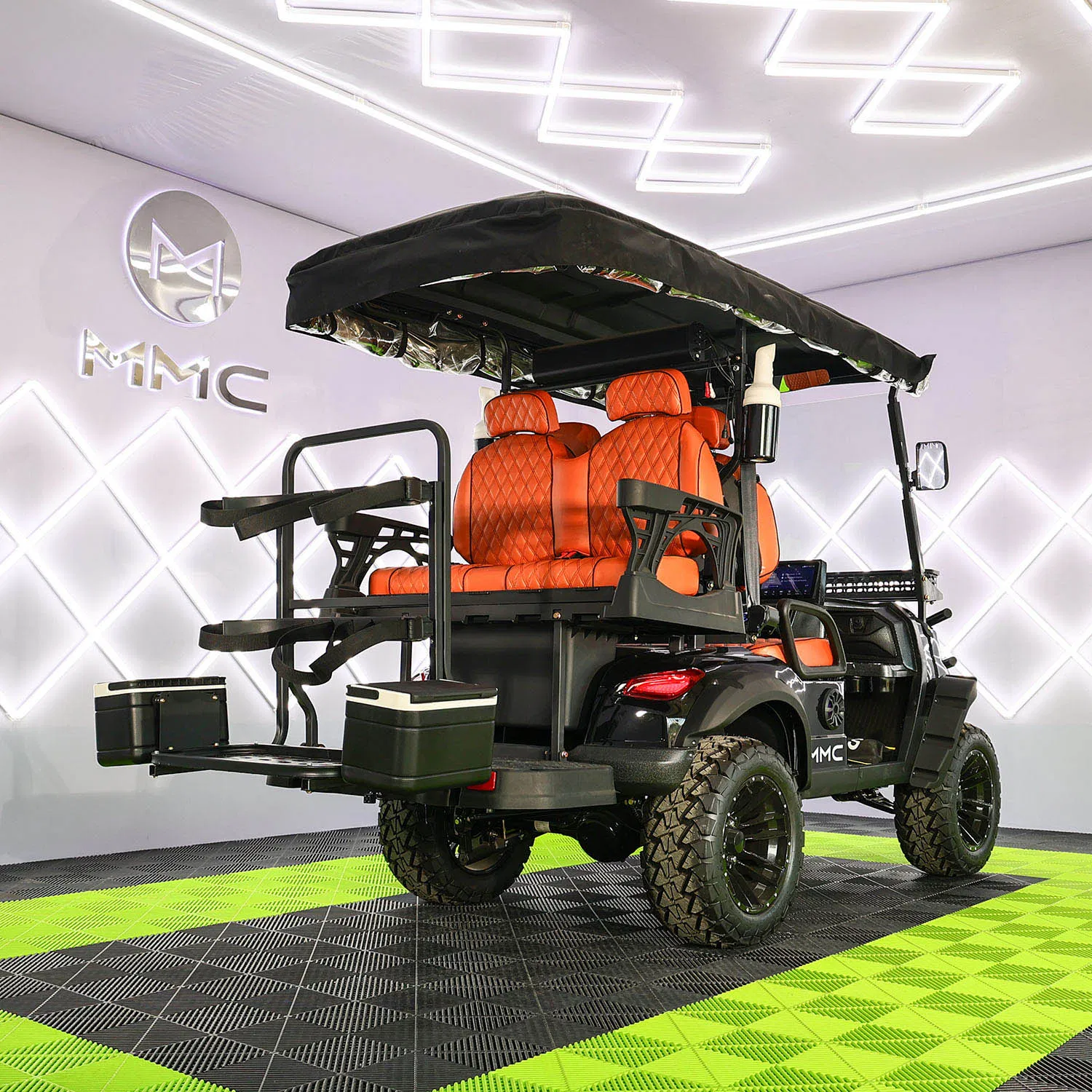 4 Wheel 5000W Sightseeing Scooter Solar Street Legal Lithium Battery 6 Seater Electric Golf Cart