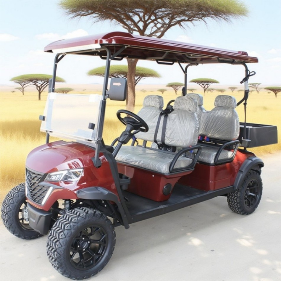 High-Power 4-Seater Electric Golf Cart with Lift Kit Cargo Rear Seat for off-Road Resorts Rental High Performance Shuttle Buggy
