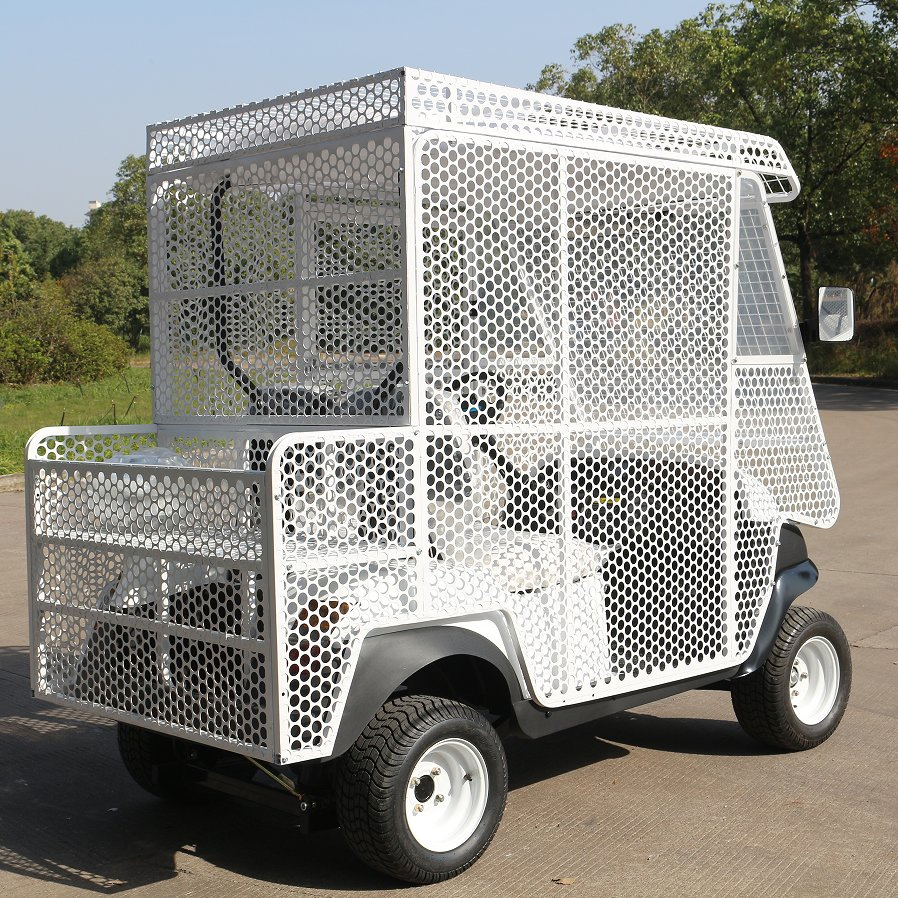 Protective Mesh-Enclosed 1-Seater Golf Cart for Golf Course Logistics