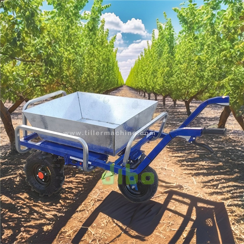 OEM Industrial Warehouse Electric Trolley Cart Agricultural 3 Wheels Wheelbarrow Home Handling Farming Orchard Climbing Transport Four-Wheeled Trolley