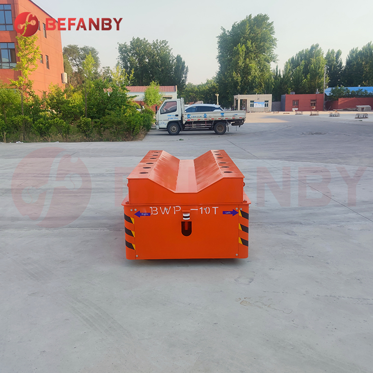 China Plant Industrial Material Transport Aluminum Coil Electric Flat Trackless Transfer Cart